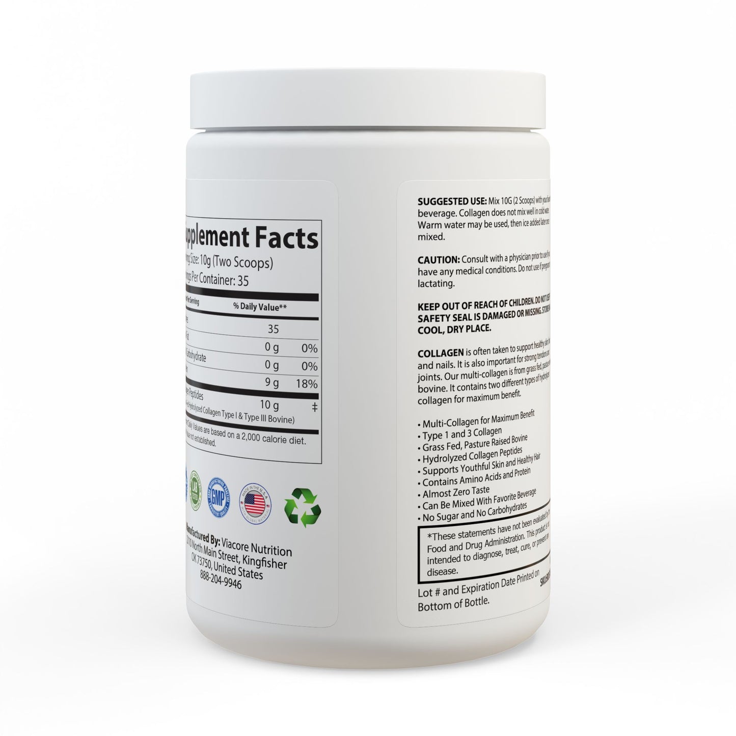 SKUMBUSTERS Collagen Peptides Type I & III Supplement (350g, 12.3oz)